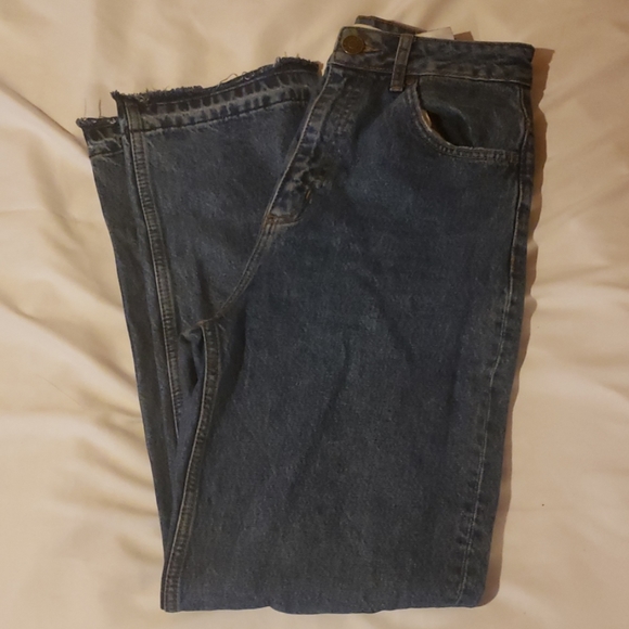 Sandro Paris Ripped Knee WideLeg Mom Jean size 36 - Picture 6 of 6